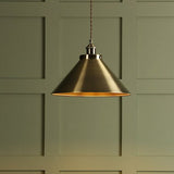 Laura Ashley Rufus Single Pendant Antique Brass –  from Amos Lighting + Home