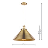 Laura Ashley Rufus Single Pendant Antique Brass –  from Amos Lighting + Home