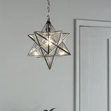 Laura Ashley Star Pendant Polished Silver Glass Large –  from Amos Lighting + Home