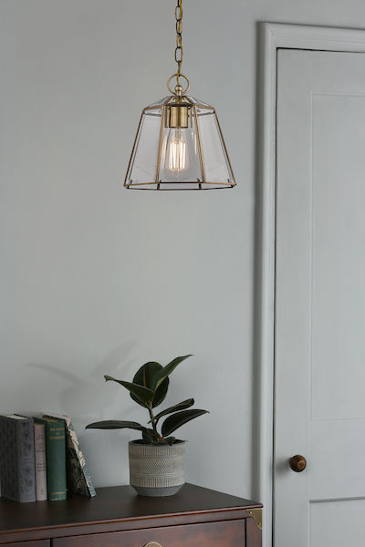 Laura Ashley Clayton Pendant Antique Brass –  from Amos Lighting + Home