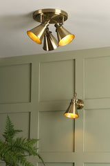 Laura Ashley Rufus Single Spotlight Antique Brass –  from Amos Lighting + Home