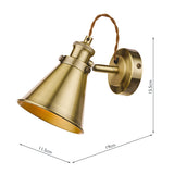 Laura Ashley Rufus Single Spotlight Antique Brass –  from Amos Lighting + Home