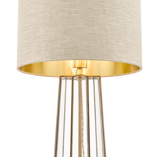 Laura Ashley Star Table Lamp Antique Brass Glass With Shade –  from Amos Lighting + Home