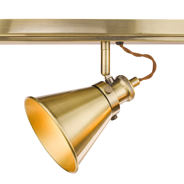 Laura Ashley Rufus 3lt Spotlight Bar Antique Brass –  from Amos Lighting + Home