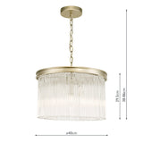 Laura Ashley Manon 3 Light Pendant Champagne Clear Glass –  from Amos Lighting + Home