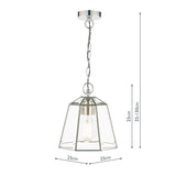 Laura Ashley Clayton Pendant Polished Silver –  from Amos Lighting + Home