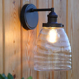 Laura Ashley Ainsworth Outdoor Wall Light Matt Grey Glass IP44 –  from Amos Lighting + Home