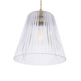 Laura Ashley Callaghan Large Pendant Antique Brass Ribbed Glass –  from Amos Lighting + Home