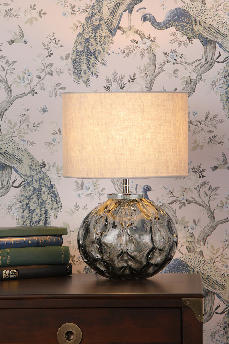 Laura Ashley Elderdale Smoke Table Lamp –  from Amos Lighting + Home