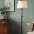 Laura Ashley Burdale Adjustable Floor Lamp Dark Wood Base –  from Amos Lighting + Home