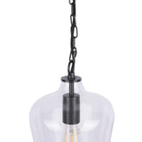 Laura Ashley Ockley Pendant Brushed Black & Glass –  from Amos Lighting + Home