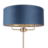 Laura Ashley Sorrento Floor Lamp, Antique Brass & Blue Velvet –  from Amos Lighting + Home