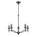 Laura Ashley Ludchurch 5 Light Chandelier Black –  from Amos Lighting + Home