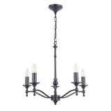 Laura Ashley Ludchurch 5 Light Chandelier Black –  from Amos Lighting + Home