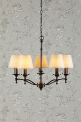 Laura Ashley Ludchurch 5 Light Chandelier Black –  from Amos Lighting + Home