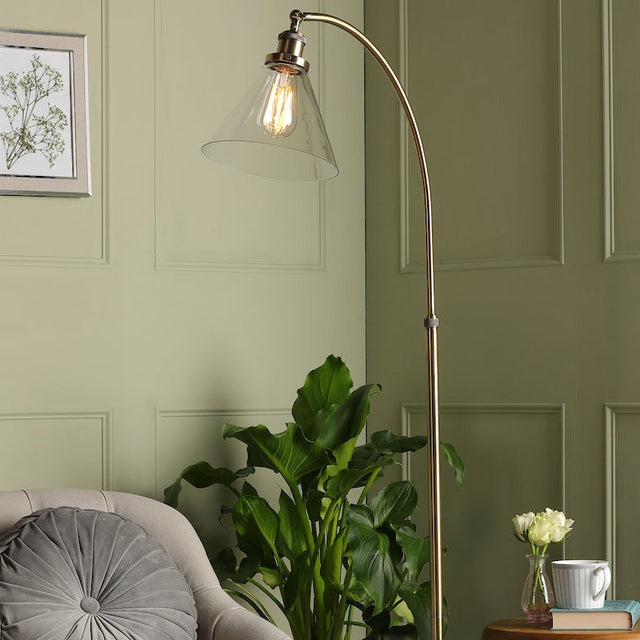 Laura Ashley Isaac Floor Lamp Antique Brass –  from Amos Lighting + Home