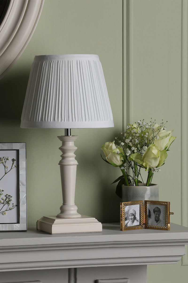 Laura Ashley Tate Twin Pack Table Lamps Distressed Wood With Shade –  from Amos Lighting + Home