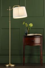 Laura Ashley Hemsley Floor Lamp Antique Brass and Ivory Shade