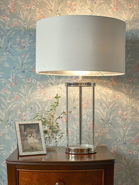 Laura Ashley Harrington Large Table Lamp Polished Nickel –  from Amos Lighting + Home