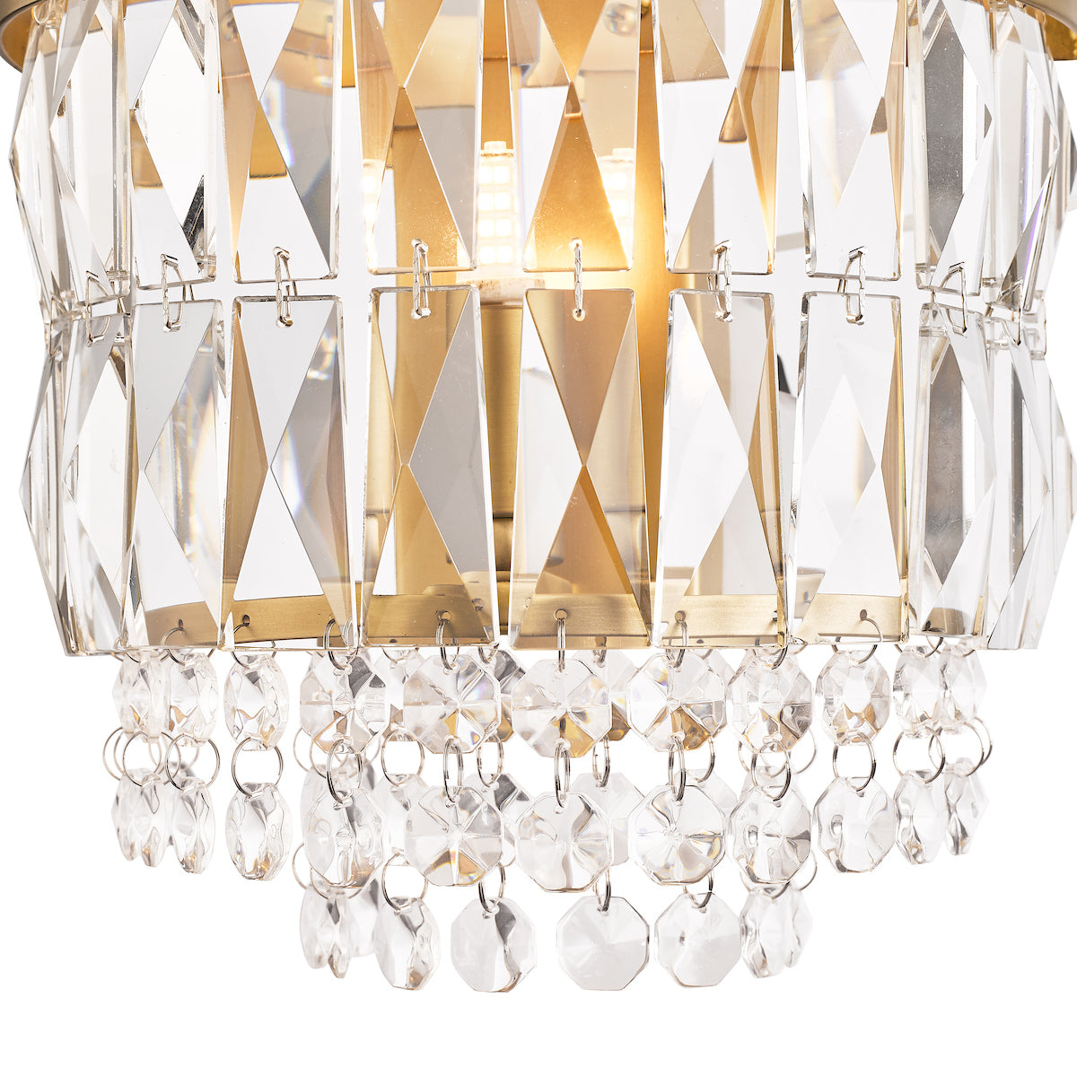 Laura Ashley Rhosill Wall Light Crystal and Matt Antique Brass –  from Amos Lighting + Home