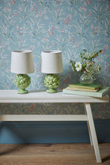 Laura Ashley Artichoke Twin Pack Table Lamp Green –  from Amos Lighting + Home