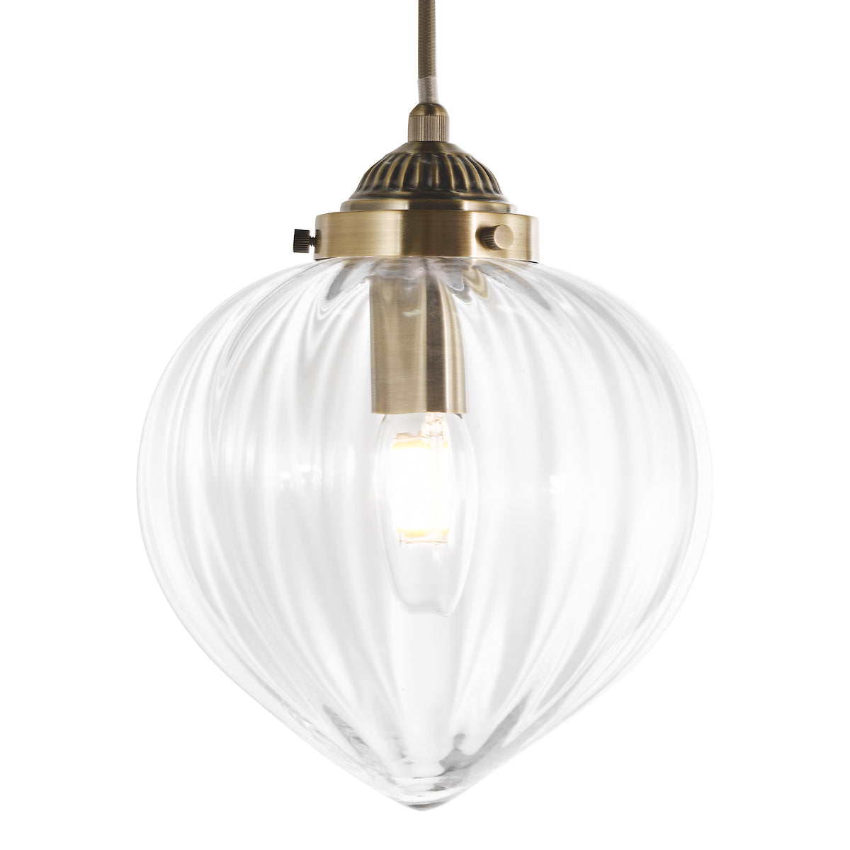 Laura Ashley Whitham Pendant Antique Brass –  from Amos Lighting + Home