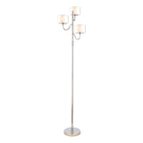 Laura Ashley Southwell 3 Light Floor Lamp Polished Nickel and Opal Glass –  from Amos Lighting + Home