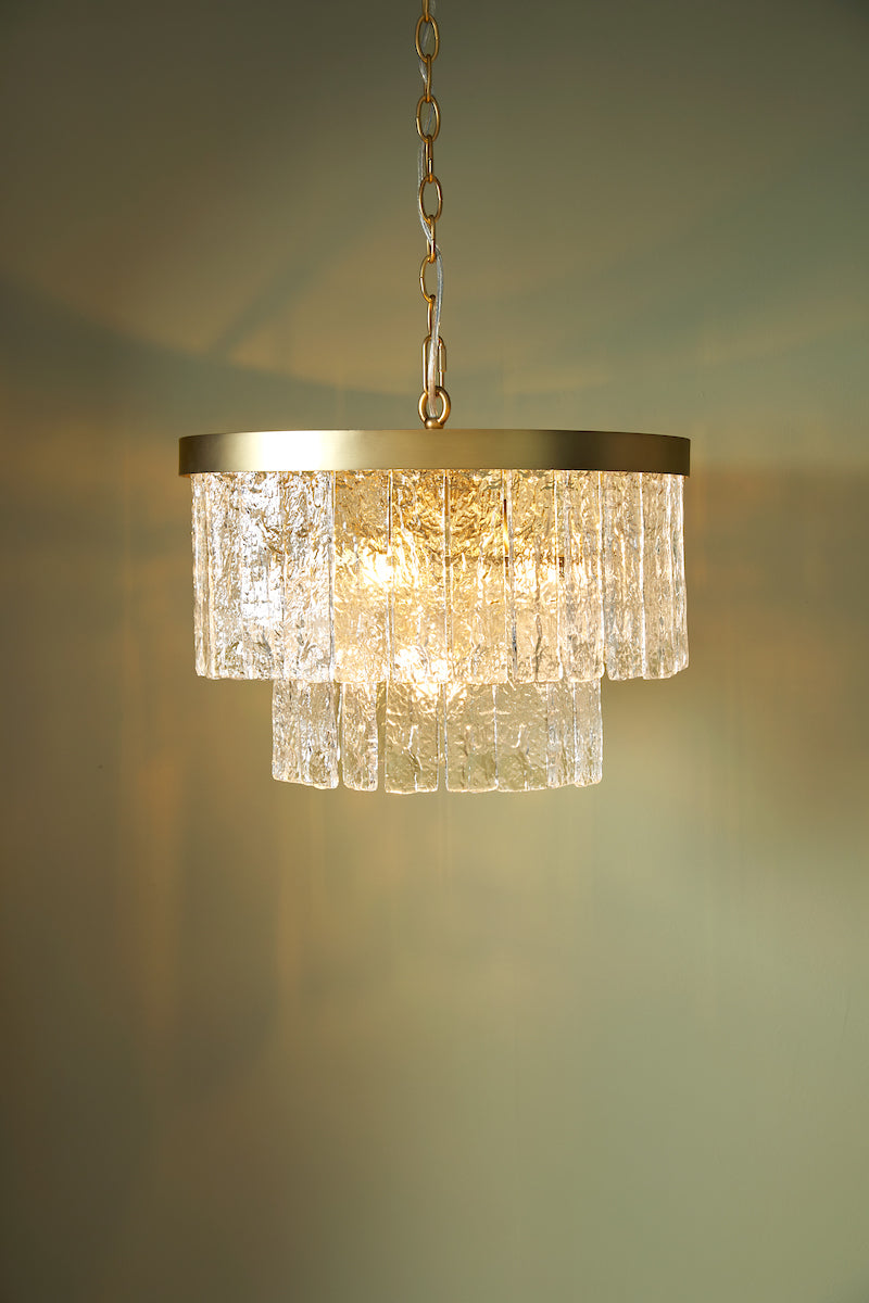 Laura Ashley Durnsford Pendant Matt Antique Brass from Amos Lighting + Home