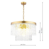 Laura Ashley Durnsford Pendant Matt Antique Brass from Amos Lighting + Home