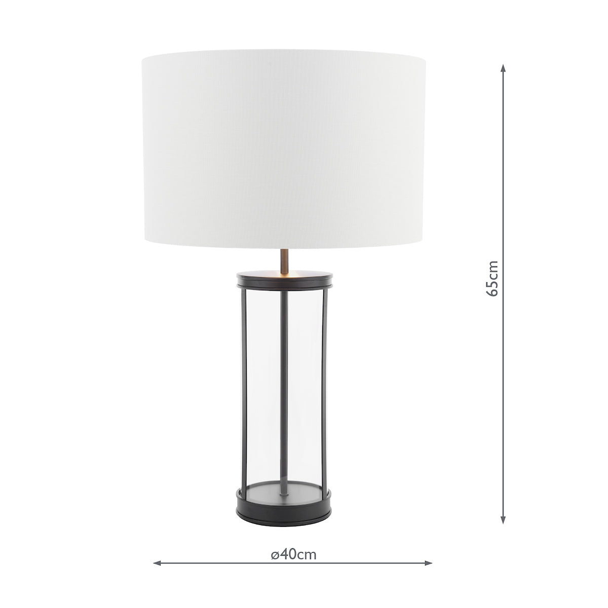 Laura Ashley Harrington Large Table Lamp Matt Black –  from Amos Lighting + Home