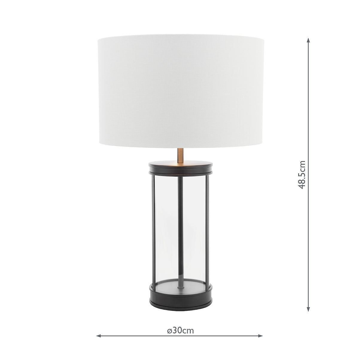 Laura Ashley Harrington Small Table Lamp Matt Black –  from Amos Lighting + Home