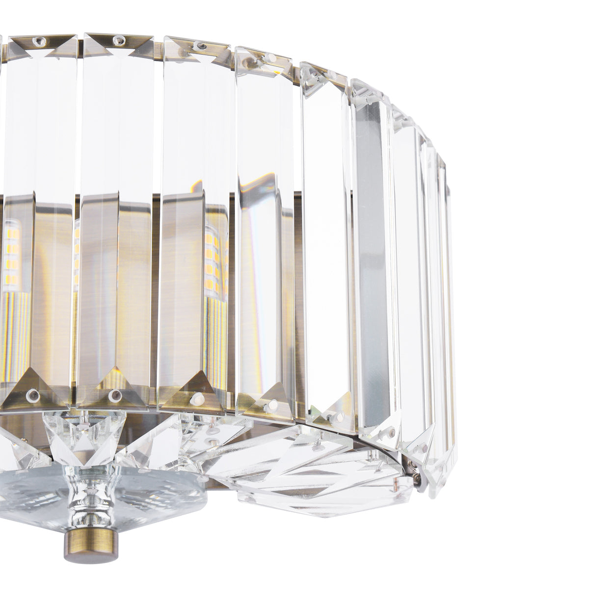 Laura Ashley Fernhurst Wall Light Crystal and Antique Brass