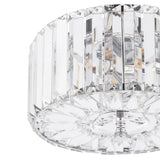 Laura Ashley Fernhurst 3 Light Flush Crystal and Polished Chrome