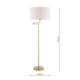 Laura Ashley Marlowe Floor Lamp Antique Brass With Shade