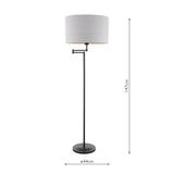 Laura Ashley Marlowe Floor Lamp Matt Black With Shade