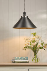 Laura Ashley Rufus Pendant Industrial Nickel