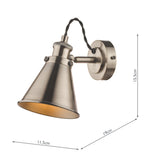 Laura Ashley Rufus Single Spotlight Industrial Nickel