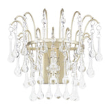 Laura Ashley Willow Wall Light Satin Champagne and Crystal