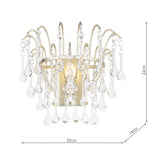 Laura Ashley Willow Wall Light Satin Champagne and Crystal