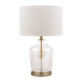 Laura Ashley Ockley Touch Table Lamp Antique Brass With Shade