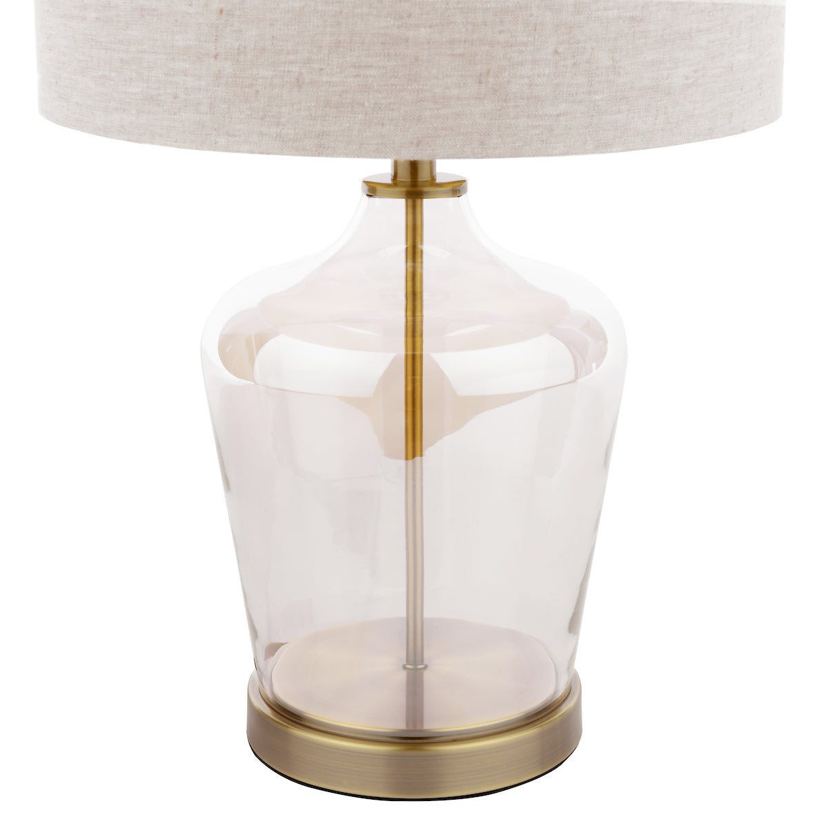 Laura Ashley Ockley Touch Table Lamp Antique Brass With Shade