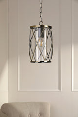 Laura Ashley Beckworth Ceiling Lantern Antique Brass and Glass