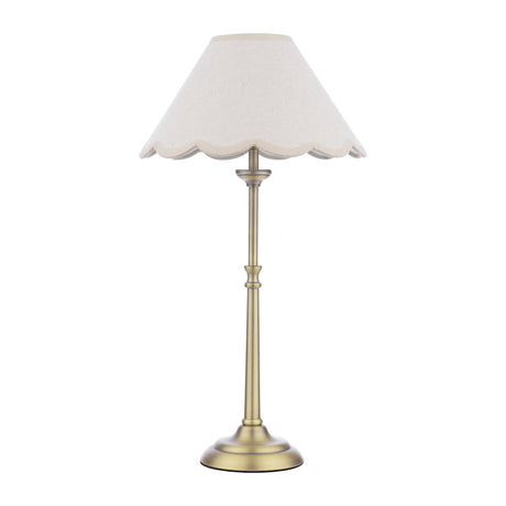 Laura Ashley Cordwell Table Lamp Matt Antique Brass With Shade