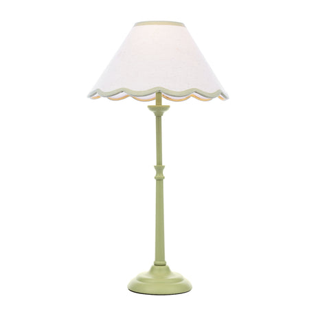 Laura Ashley Cordwell Table Lamp Matt Green With Shade