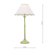 Laura Ashley Cordwell Table Lamp Matt Green With Shade