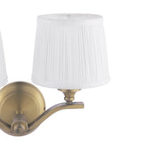 Laura Ashley Hemsley 2 Light Wall Light Matt Antique Brass With Shade