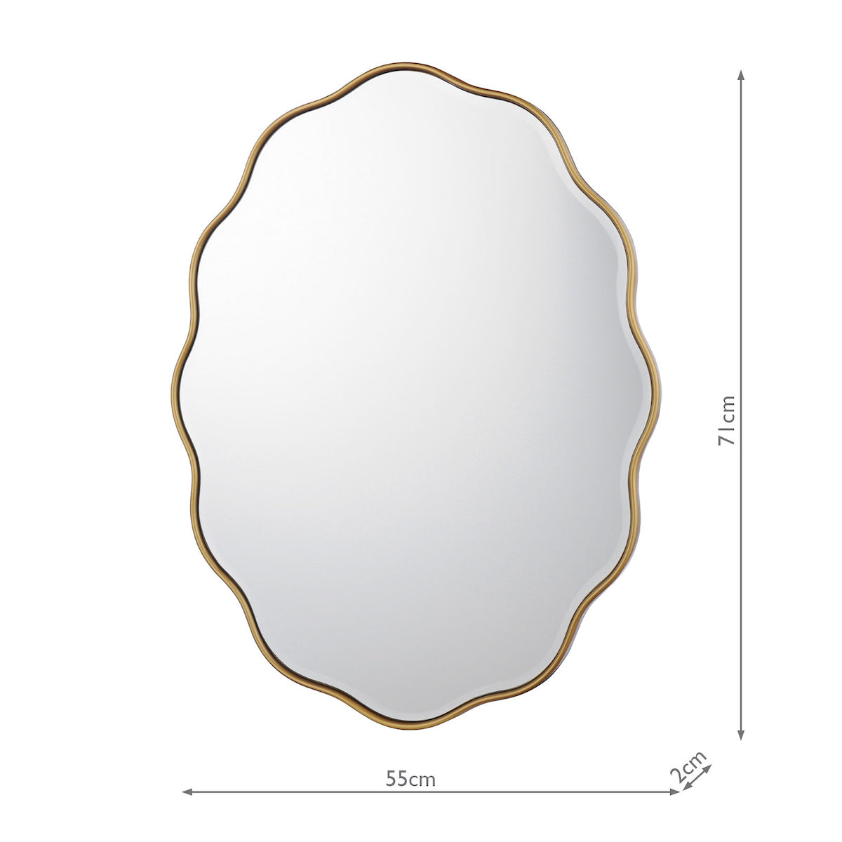 Laura Ashley Medora Mirror Matt Gold 71 X 55cm