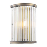 Laura Ashley Sutton Wall Light Matt Antique Brass and Ribbed Glass