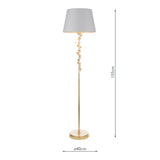 Laura Ashley Halton Floor Lamp Distressed Gold Leaf With Shade