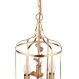 Laura Ashley Halton 3 Light Pendant Distressed Gold Leaf